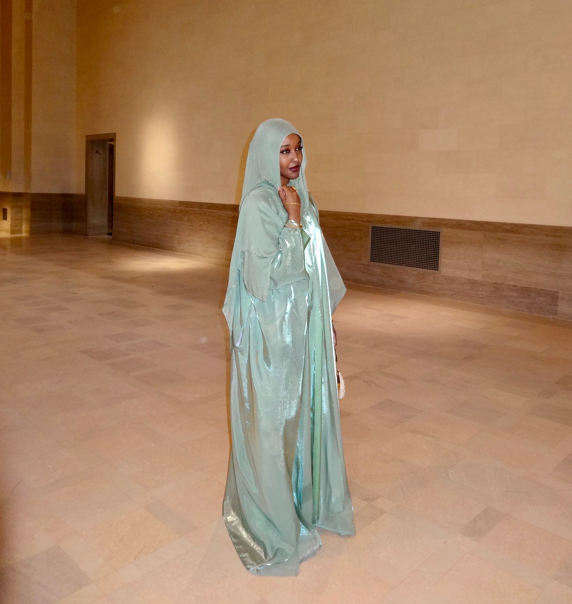 Maysa Abaya in Seafoam