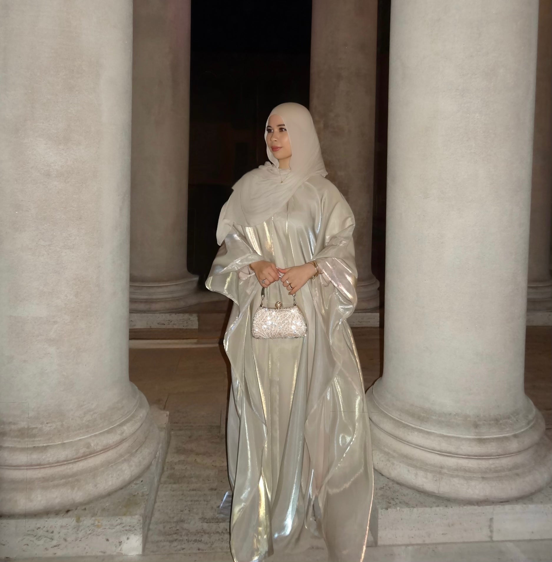 Maysa Abaya in Ivory